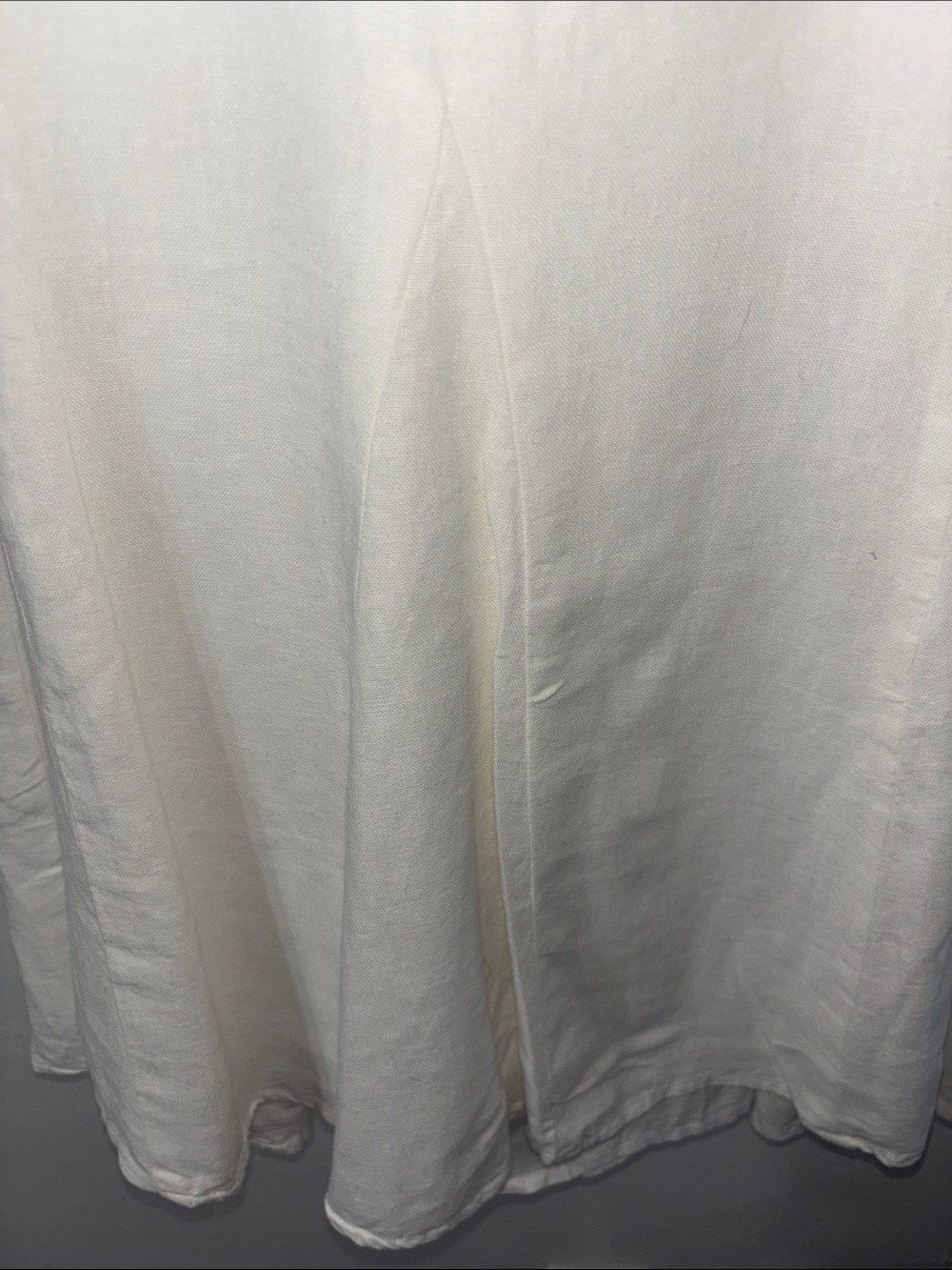 NEW A New Day Beach Bungalow White Linen Cotton Strap Mini Dress Size Medium - Picture 5 of 8